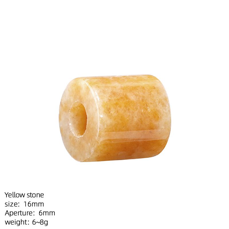 16Mm buraco 6mm cristal natural cilíndrico DIY pulseira colar roupas ágata grande buraco solto talão balde contas acessórios de jóias