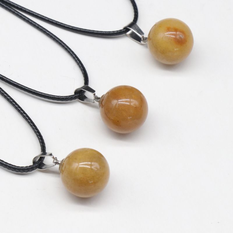 1578 um pingente de bola redonda de 16 mm, pingente de bola de pedra semipreciosa de ágata de cristal natural trabalho em andamento decoração de colar DIY