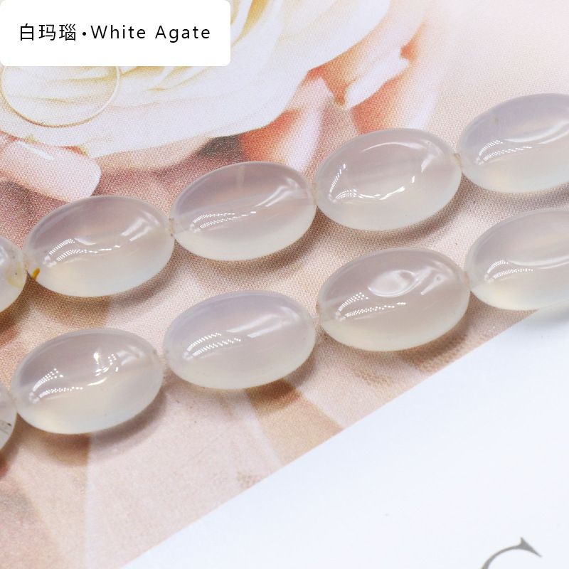 Agate cristal pedra semi-preciosa 10 * 14mm oval ovo frisado contas soltas DIY pulseira colar acessórios de jóias