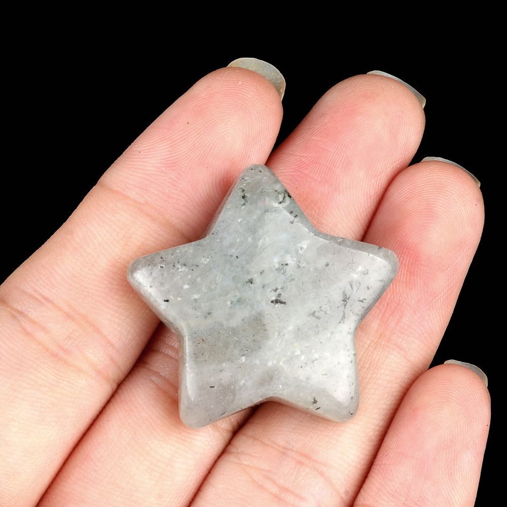 1433-30Mm pentagrama de cristal natural ágata estrela de pedra lua DIY estrela não porosa acessórios material