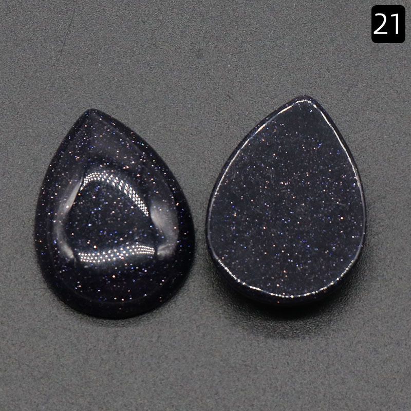 1235-18 × 25 superfície do anel de gota de água, cristal natural única superfície curva geométrica DIY jóias incrustadas com acessórios de pedra solta