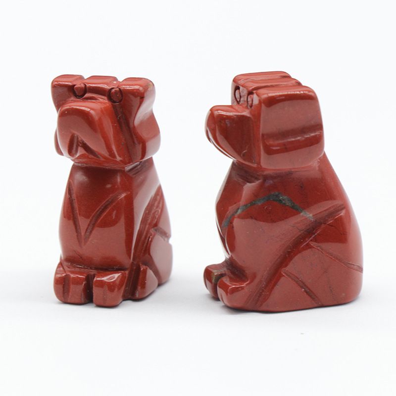 1606 a 1in filhote de cachorro ágata cristal pedra mini escultura animal pequeno pedra semi-preciosa artesanato cão pequeno ornamento
