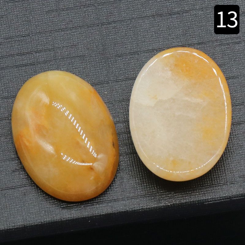 1229-18 × 25 Superfície do anel em forma de ovo Cristal natural único arco geométrico DIY jóias incrustadas com acessórios de pedra solta