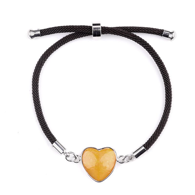 2097-Ametista em pó de cristal ajustável pulseira de amor jade coração pulseira cênica mercadoria
