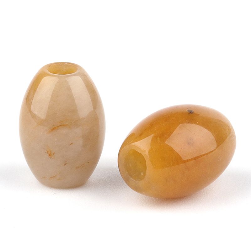 2323-Grânulos de Buraco Grande Grânulos Soltos de Cristal 13x18 Buraco 4mm Grânulos de Arroz Pedra de Ágata Grânulos Soltos DIY Acessórios de Jóias