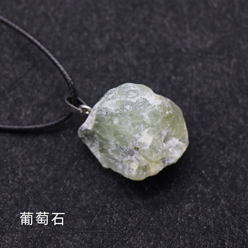 Pingente de pedra áspera, cristal roxo rosa amarelo e branco, olho de tigre Dongling jade pedra de uva, ágata Nanhong.