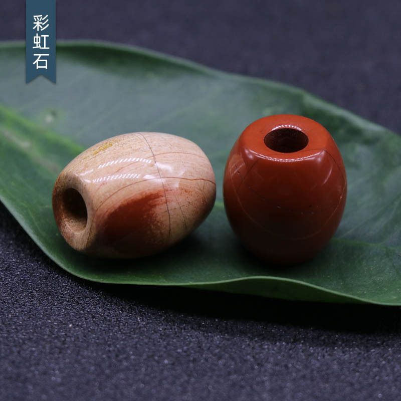 326-Grandes Buracos Grânulos Cristal Ágata Jade Barrel Grânulos Grandes Buracos Soltos 16 × 18mm Abertura 5mm Acessórios para Jóias