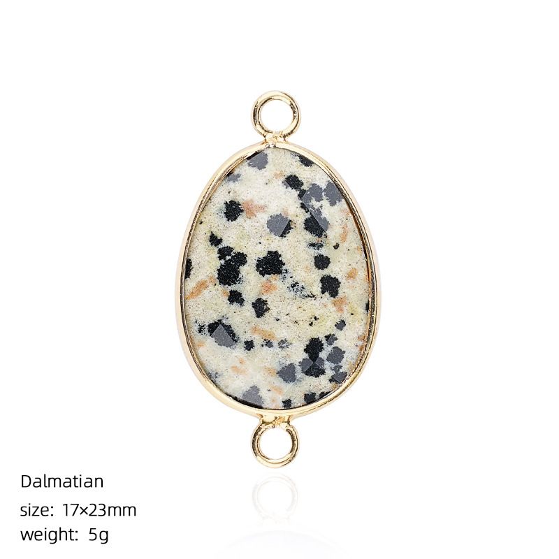 1640 Pingente de pedra semipreciosa de corte de bainha, pulseira de cristal natural artesanal DIY colar de jóias acessórios de conector de suspensão dupla