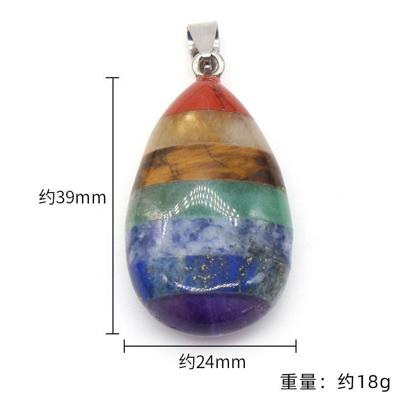 1190 Pingente de gota de água Splicing de cristal natural 24X39mm Jóias