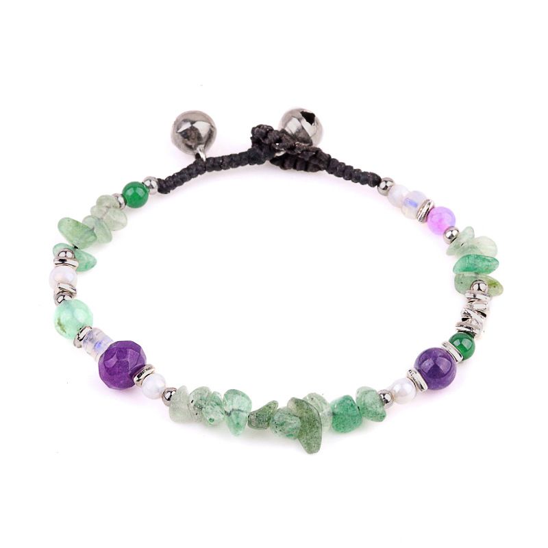 2050-Moda europeia e americana pulseira de cristal natural de pedra semipreciosa tendência nicho design pulseira de cascalho