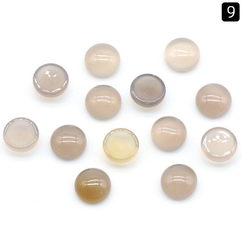 Superfície de anel redonda de 1247-8Mm, superfície de cristal natural única curva redonda geométrica DIY jóias incrustadas com acessórios de pedra solta