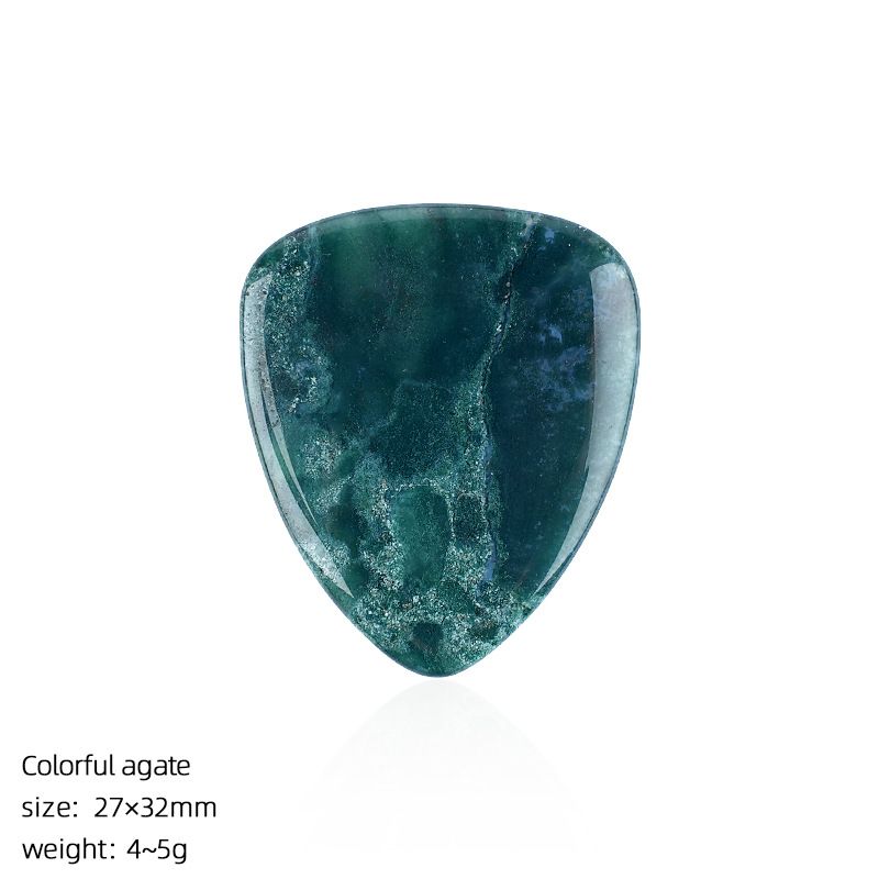 Escolha de guitarra de cristal natural Guitarra elétrica Baixo tocador de cordas Instrumento tocando Jade Ágata Escolha Presente