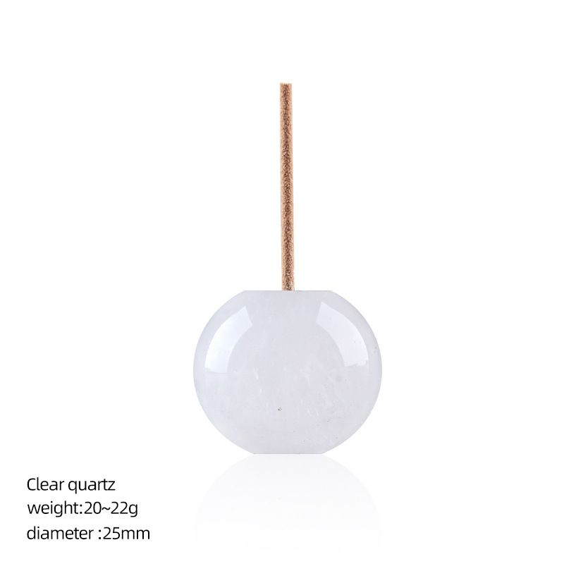 25Mm base de plug de incenso de cristal natural, pequeno ornamento de mesa, pedra áspera polida em forma de tambor perfurado porta-incenso de fio de pedra semi-preciosa