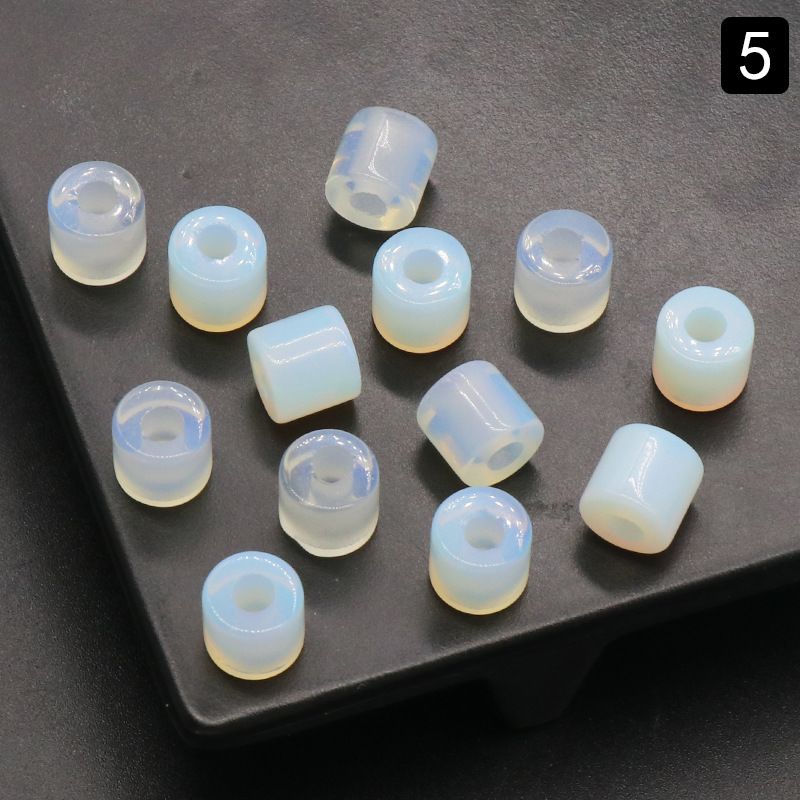 1220-Grandes contas de buraco de cristal natural ágata pedra cilíndrica solta contas 9 × 9mm buraco 3mm acessórios de jóias DIY