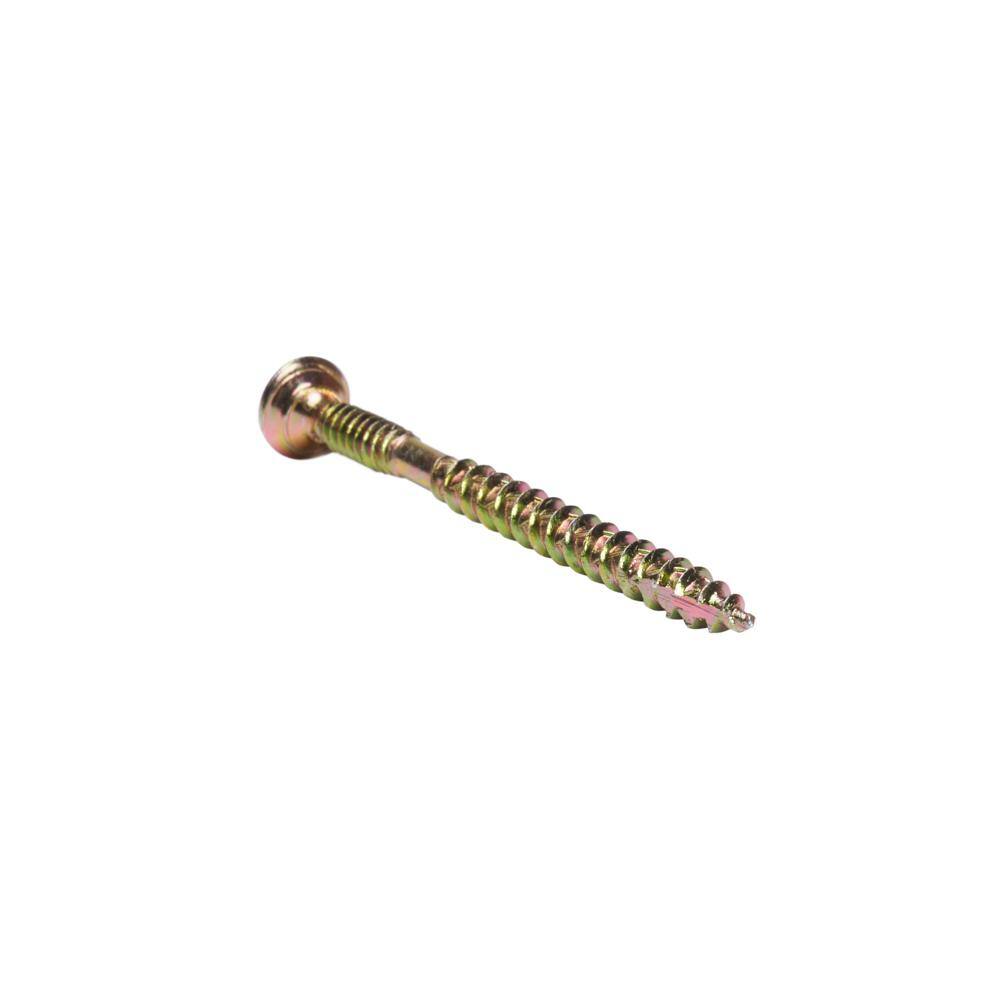 #10 x 3 in. UltraPro LOX 2 Drive, Flat Scavenger II Head, GrabberGard Gold, Exterior Wood Screws (5 lb. box)
