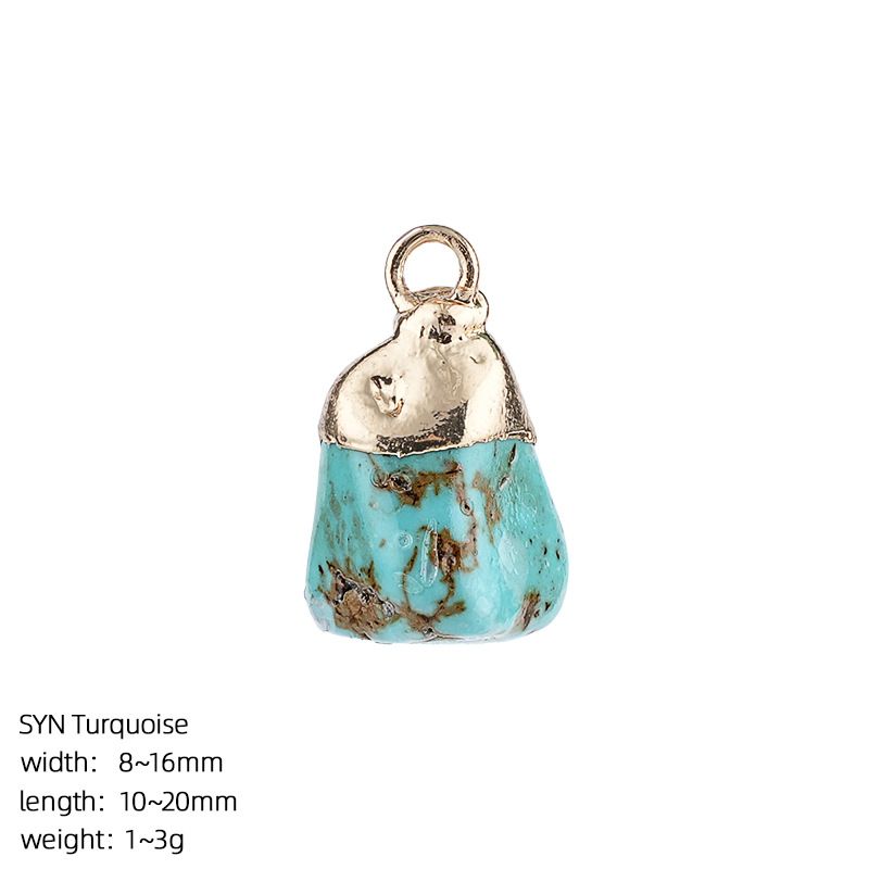 Pingente de pedra bruta de cristal natural transfronteiriço DIY colar brincos pulseira de prata dourada pedra áspera acessórios de ágata irregular