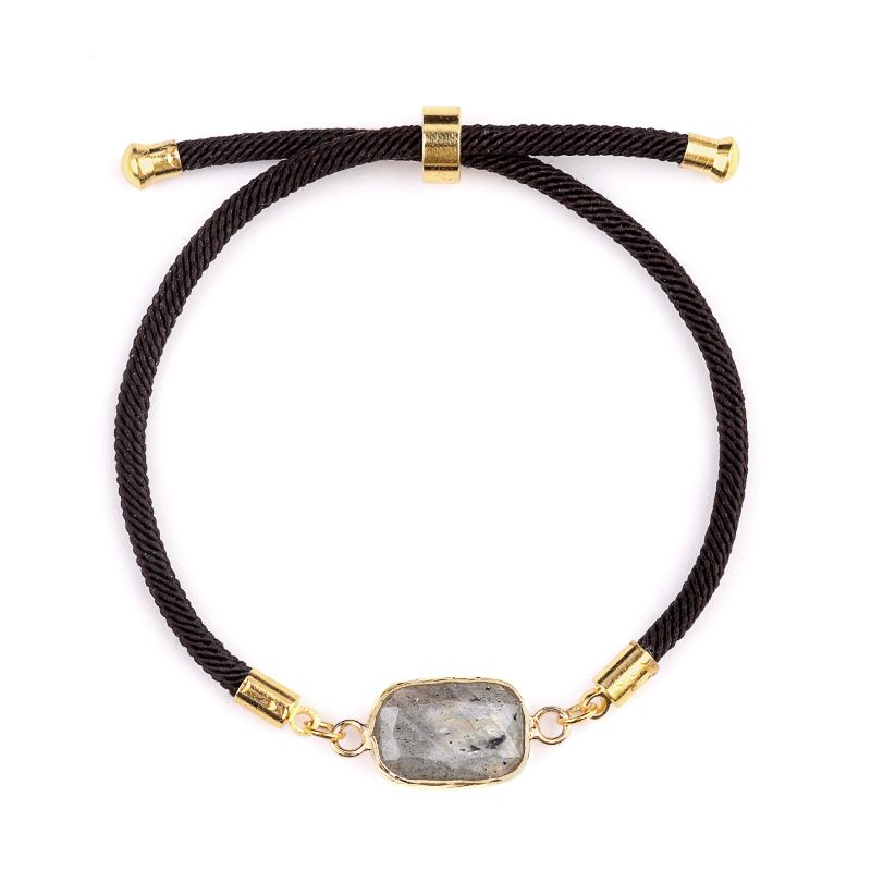 2094-Ametista em pó cristal olho de tigre pedra ajustável pulseira de seção retangular, jóias de venda quente em pontos cênicos