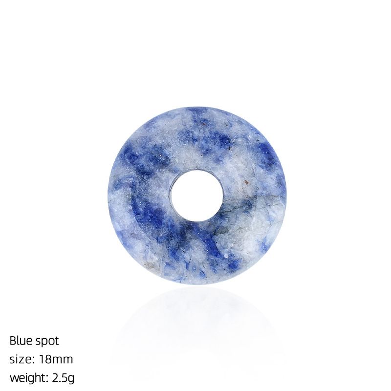 18Mm fivela de segurança de pedra natural pingente grande buraco redondo ágata nostálgico acessórios de jóias de cristal ametista fivela de segurança