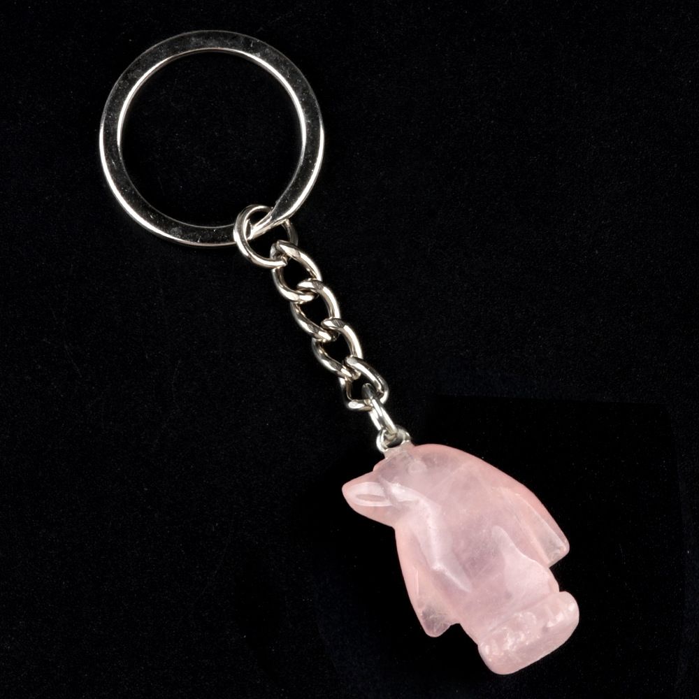 1947-Pingente de chaveiro de animal esculpido em ágata de cristal