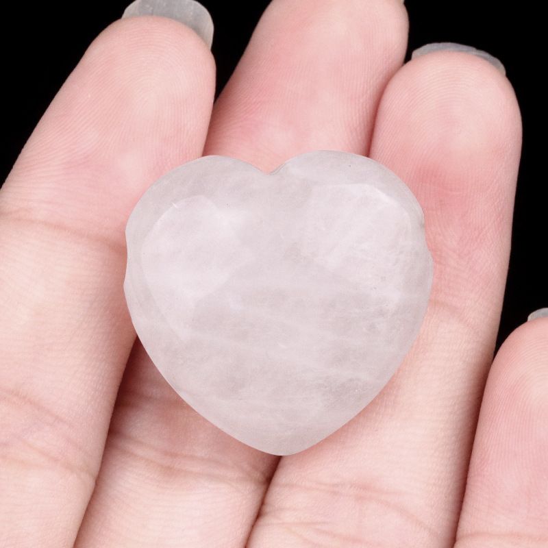 2172-Pedra de ágata de cristal natural 25mm buraco grande 3mm de perfuração horizontal pingente de amor ornamento em forma de coração