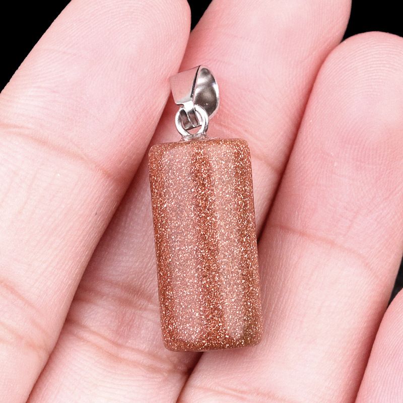 1464-20Mm pingente cilíndrico, cristal natural pingente cilíndrico de pedra semi-preciosa brincos DIY colar de jóias
