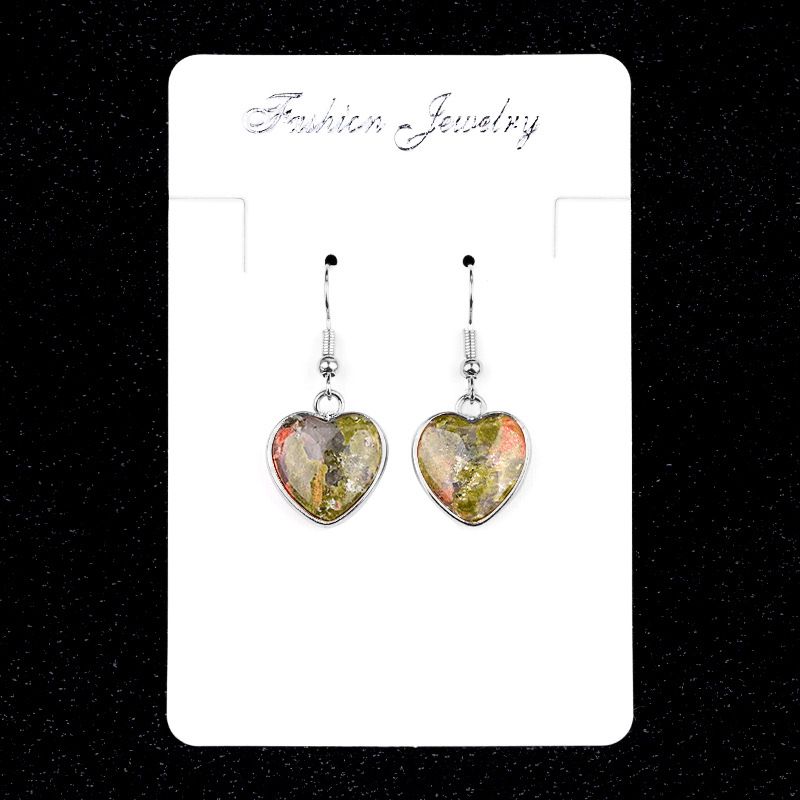 2091-Amethyst agate stone love brincos brincos de pedra preciosa luz luxo