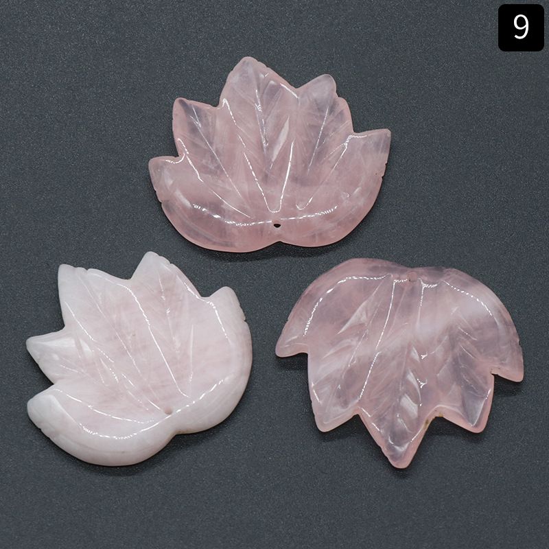1450-50Mm Folha de bordo Pingente Grande Cristal Natural Pedra de Ágata Indiana Folha Esculpida DIY Ornamento de bordo