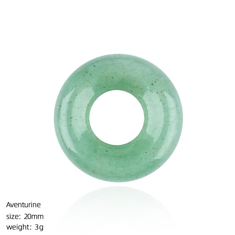 20Mm Ametista Donut Pingente Brincos DIY Pulseira Colar Anel Redondo Cristal Natural Acessórios Bagel