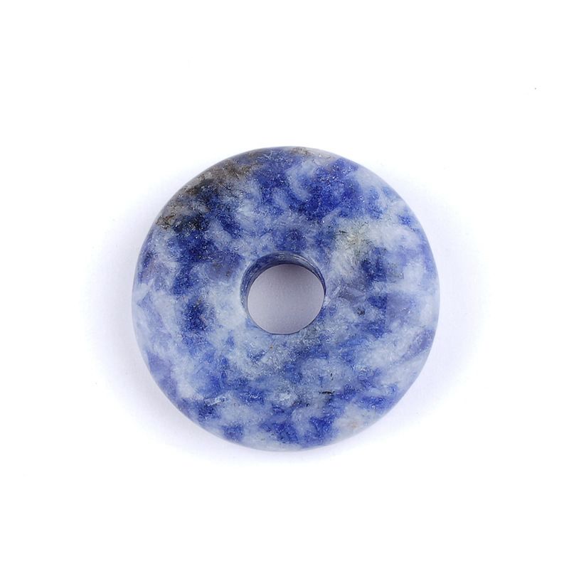 20Mm pingente de fivela de segurança de pedra de ágata de cristal natural, estilo nacional grande buraco redondo acessórios de colar nostálgico de pedra semipreciosa