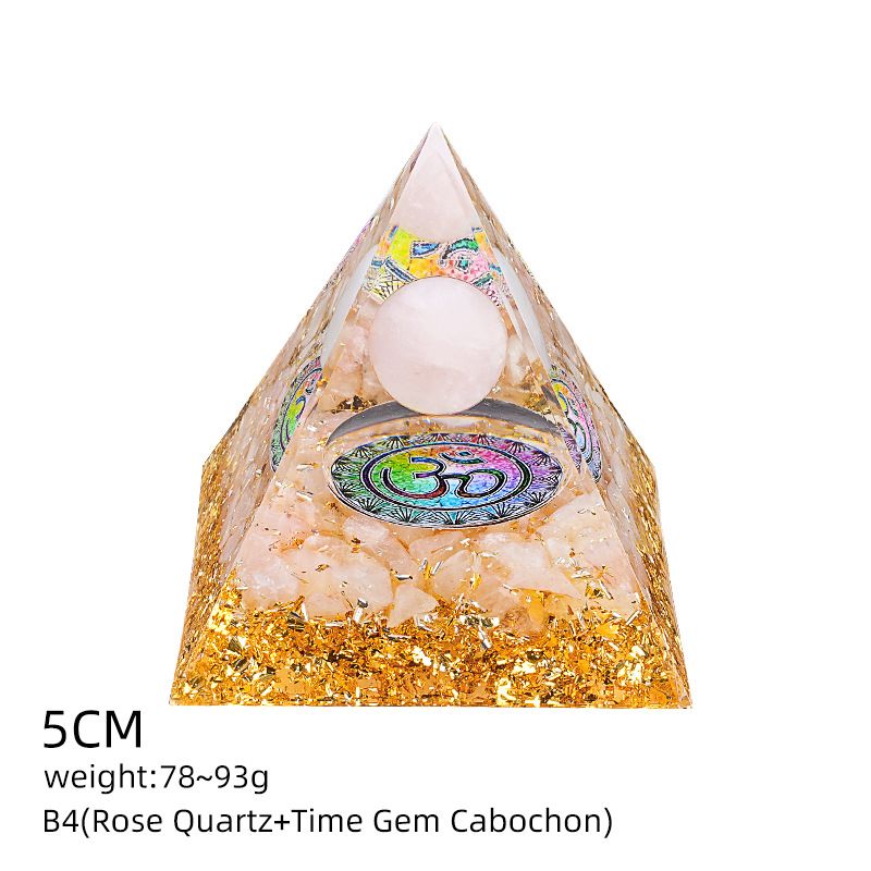5Cm pirâmide de cristal natural Europeu e americano home office decoração desktop yoga meditação resina pirâmide ornamento