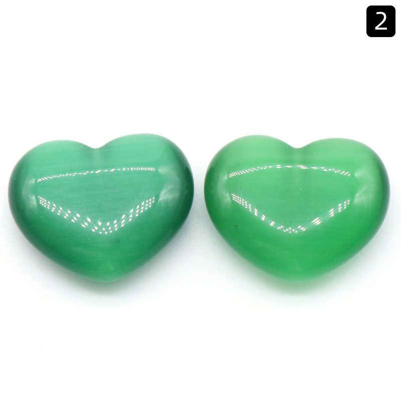 1258-Opala coração grande 30mm enfeite de pedra solto em forma de coração colorido pêssego alça de mão de doce DIY cor de jóias