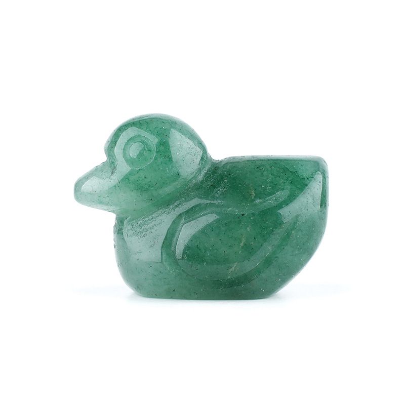 Vendas diretas de fábrica ornamento de pato de cristal natural criativo esculpido à mão 1in animal ágata pato ornamento doméstico
