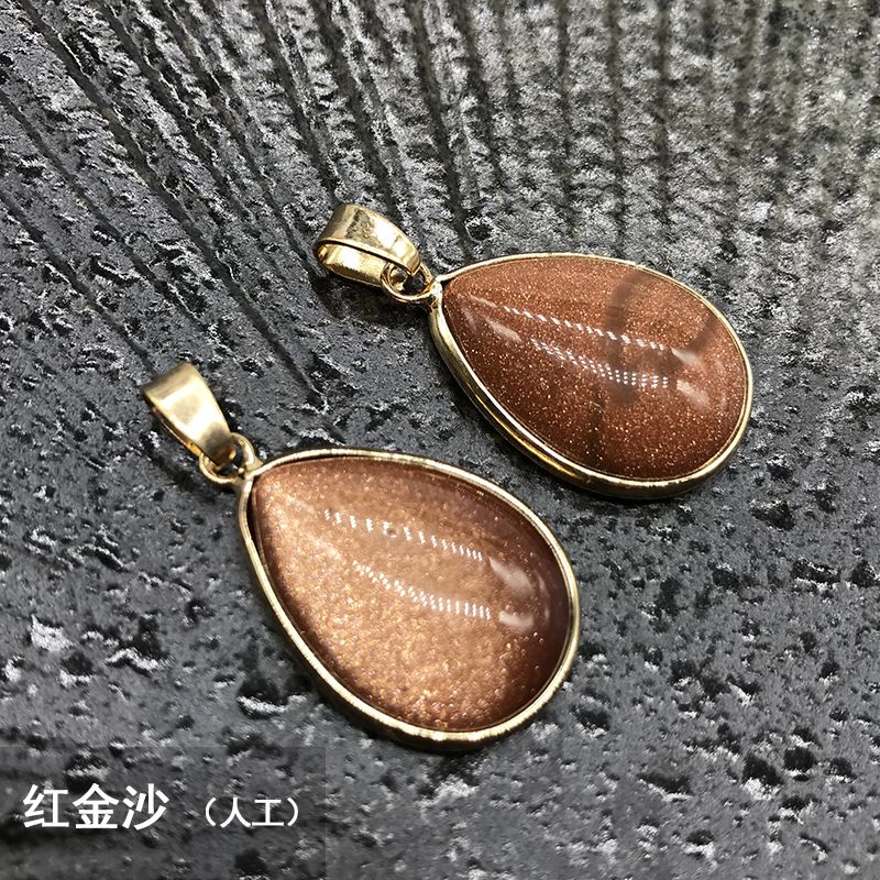 Nova venda quente, pingente de gota de água com bainha de ágata de cristal de ágata, colar de cobre turquesa.