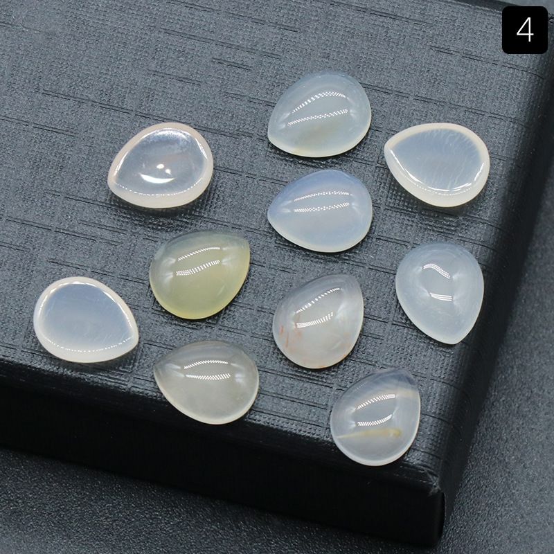 1475-8X10mm superfície do anel de gota de água cristal natural superfície única curva geométrica DIY jóias incrustadas com acessórios de pedra solta