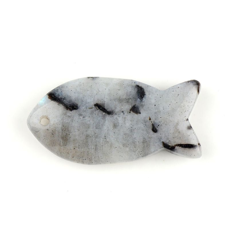 Atacado transfronteiriço 38mm cristal natural pingente de peixe pequeno DIY pedra criativa perfurada ágata pedra colar em forma de peixe