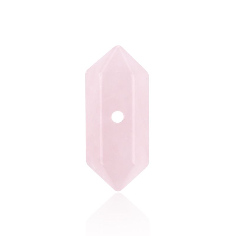 Cristal 8 * 20mm Ponta Dupla Pós Hexagonal Pulseira DIY Pingente Colar Acessórios Cristal Branco Ponta Dupla Pós Hexagonal