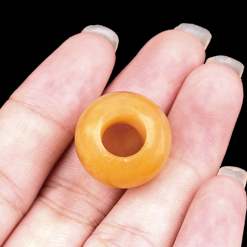 2019-Grandes contas de buraco de cristal natural ágata pedra grande buraco solto contas 18mm buraco 5mm DIY jóias materiais de vestuário