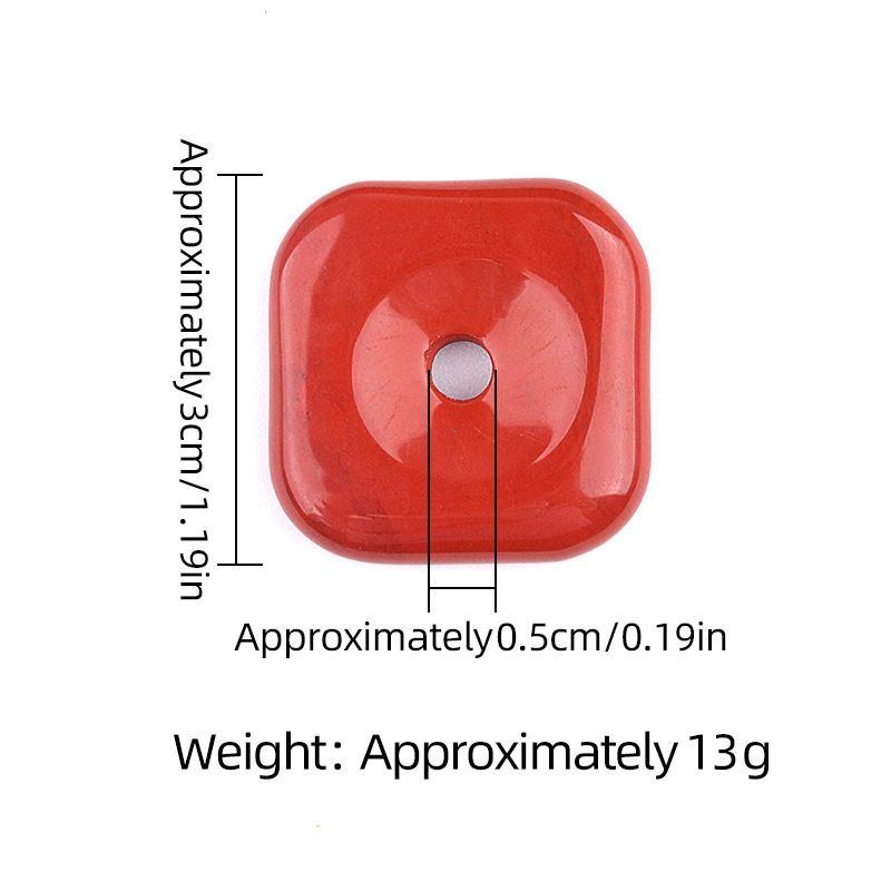 2185-30Mm de cristal de ágata fivela de segurança quadrada de pedra semipreciosa orifício grande acessórios de jóias DIY