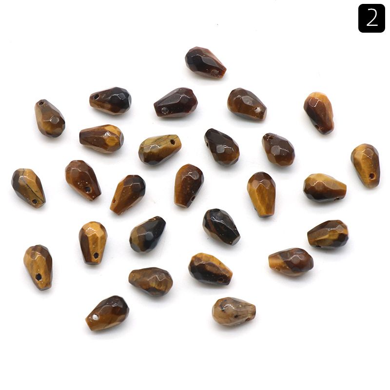 1320-Natural cristal gota de água buraco cruzado cortado contas soltas 10 brincos de pulseira de jóias artesanais DIY acessórios de grampo de cabelo