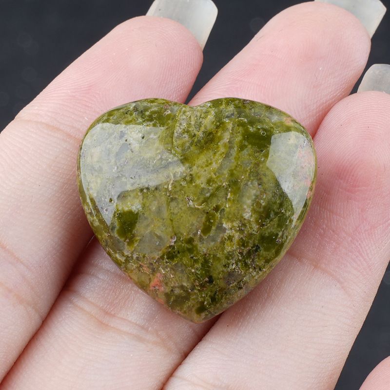 25Mm pedra de cristal natural amor pequeno ornamento pedra natural não porosa em forma de coração pedra solta