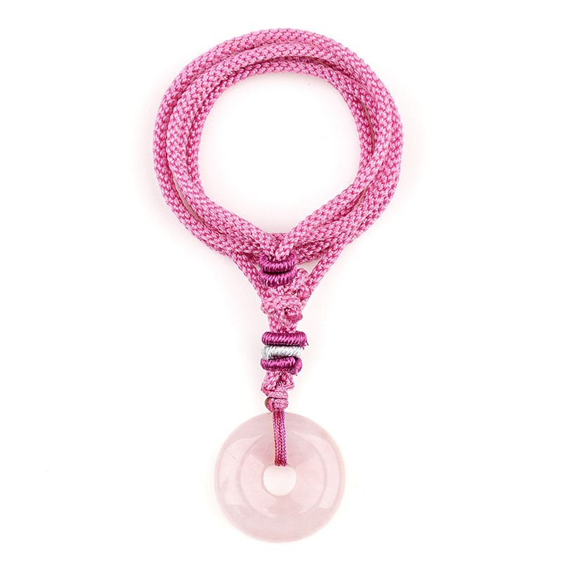 2332-20Mm fivela de segurança colar, cabeça de pedra de ágata de cristal pingente de grande abertura círculo pingente de tecido acessórios