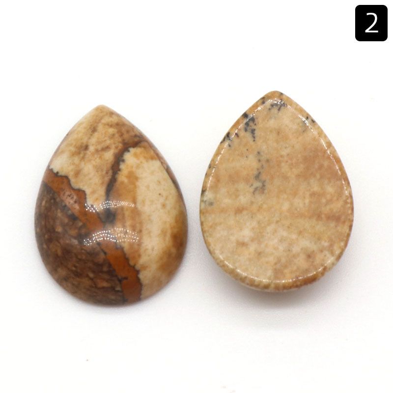 1235-18 × 25 superfície do anel de gota de água, cristal natural única superfície curva geométrica DIY jóias incrustadas com acessórios de pedra solta