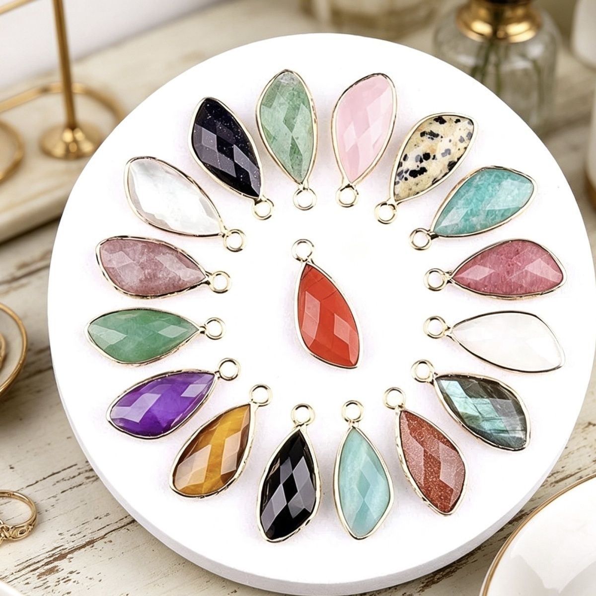 2099-11X21mm ametista cobre bainha pingente de gota de água em forma especial brincos DIY gancho de cabelo acessórios material