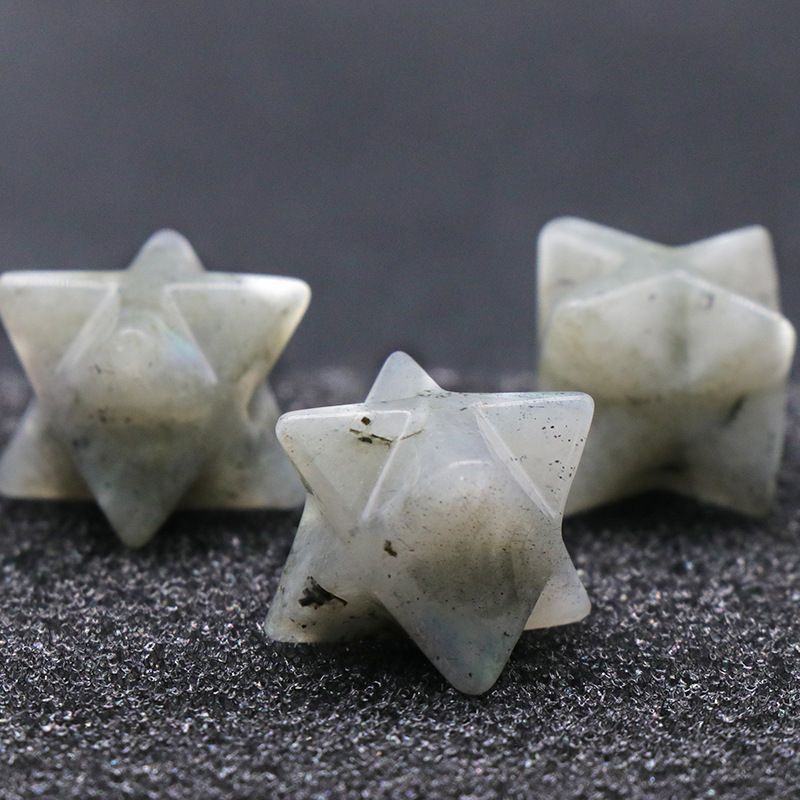 1444-Merkaba estrela de Kaba não porosa, pedra de ágata de cristal natural Merkaba grande hexagrama de satélite