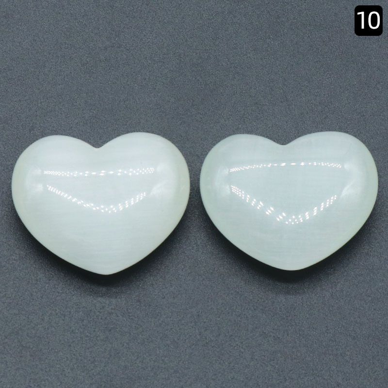 1258-Opala coração grande 30mm enfeite de pedra solto em forma de coração colorido pêssego alça de mão de doce DIY cor de jóias