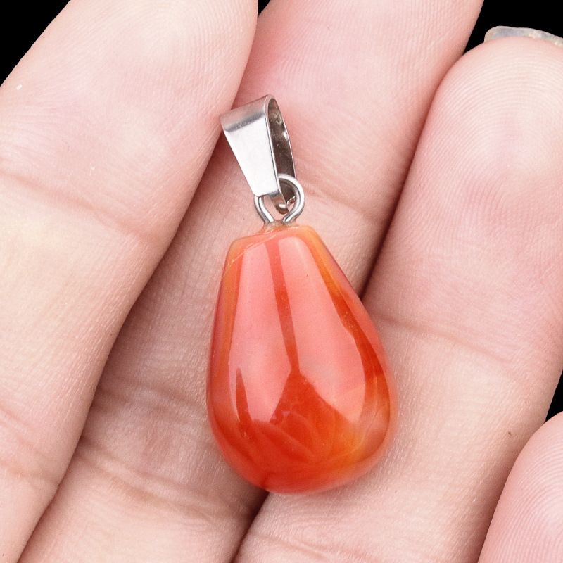 1463-20Mm pingente de gota de água redonda, pedra semi-preciosa natural pingente de gota de água redonda brincos DIY colar acessórios de jóias
