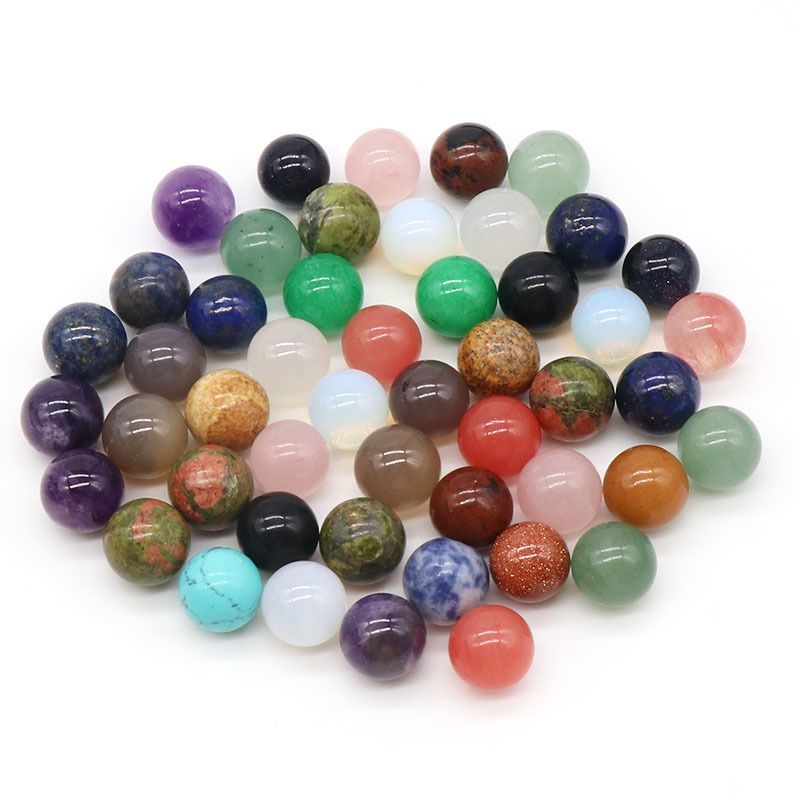 1189-12MM contas redondas contas de cristal de pedra natural não porosa mini bola, pedra semi-preciosa DIY material de jóias de pedra