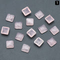 1286-10Mm anel quadrado superfície de cristal natural única superfície curva quadrada geométrica DIY jóias incrustadas acessórios de pedra solta