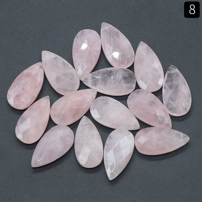 1423-Cristal de pó natural ametista gota de água cortada contas soltas colar DIY brincos pingente acessórios pingente de jóias