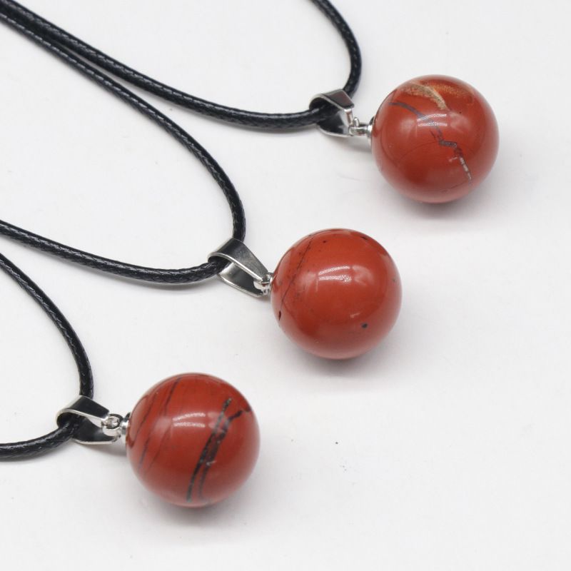 1578 um pingente de bola redonda de 16 mm, pingente de bola de pedra semipreciosa de ágata de cristal natural trabalho em andamento decoração de colar DIY